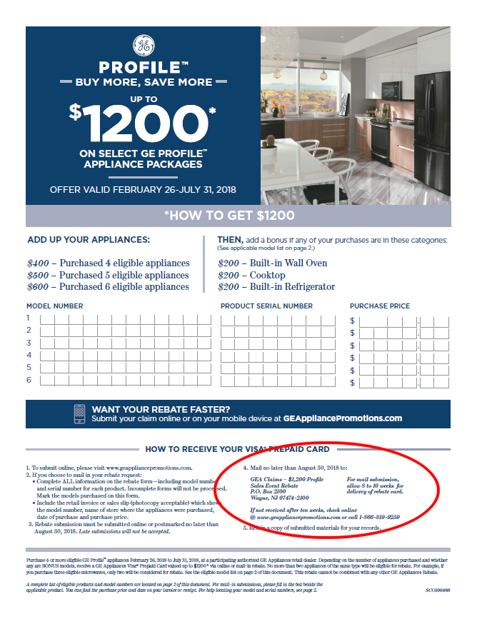 Ge Appliances Rebate Form