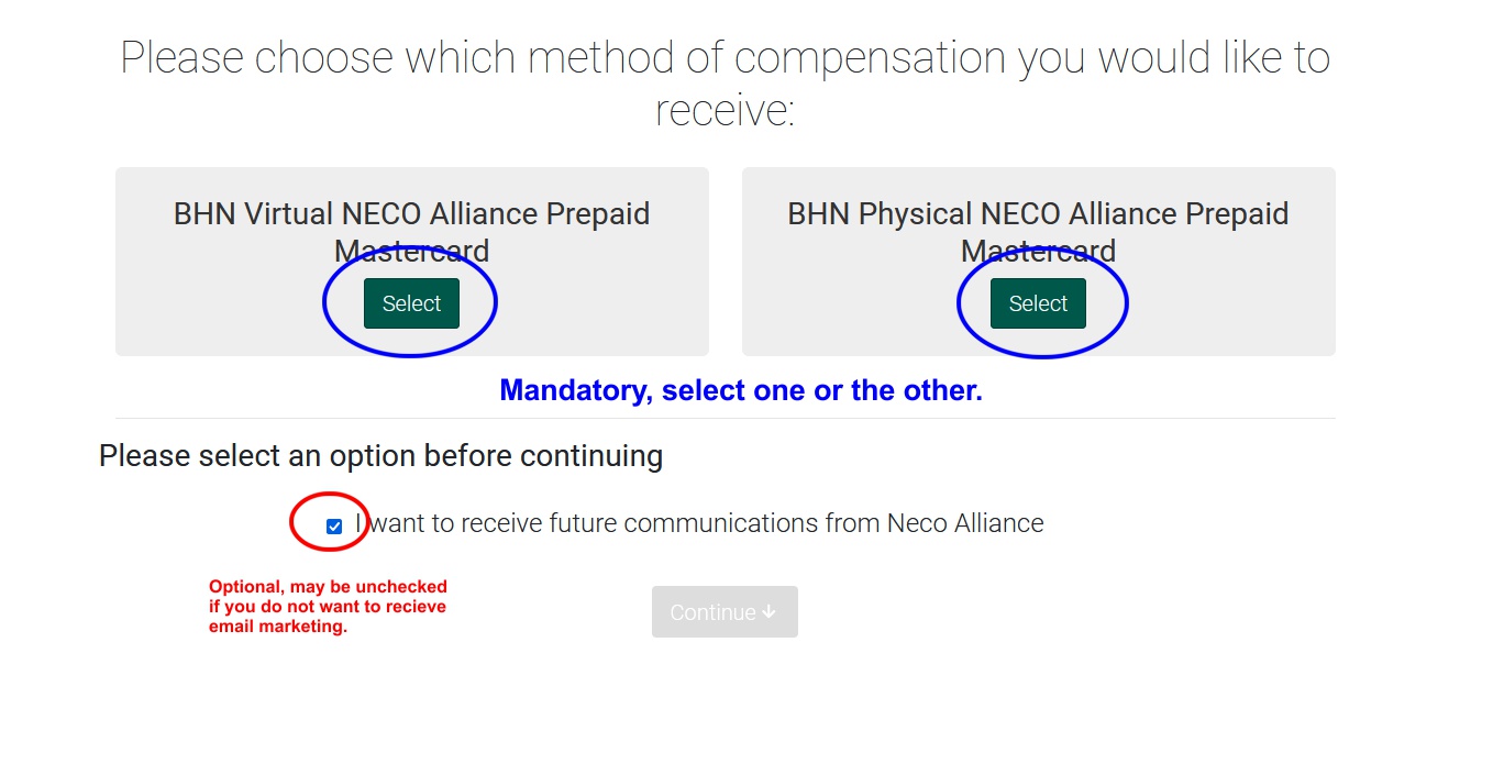 Neco Alliance Rebate