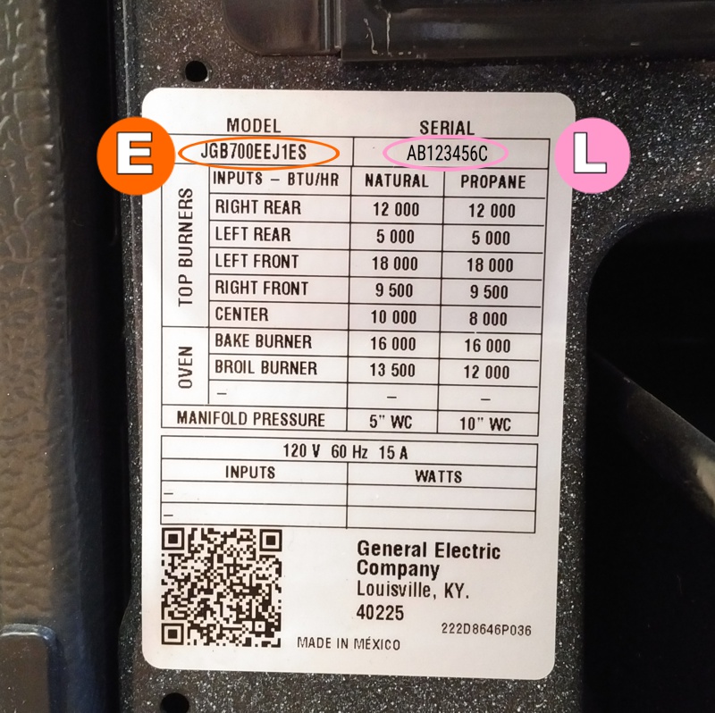 when did ge start using serial number stickers